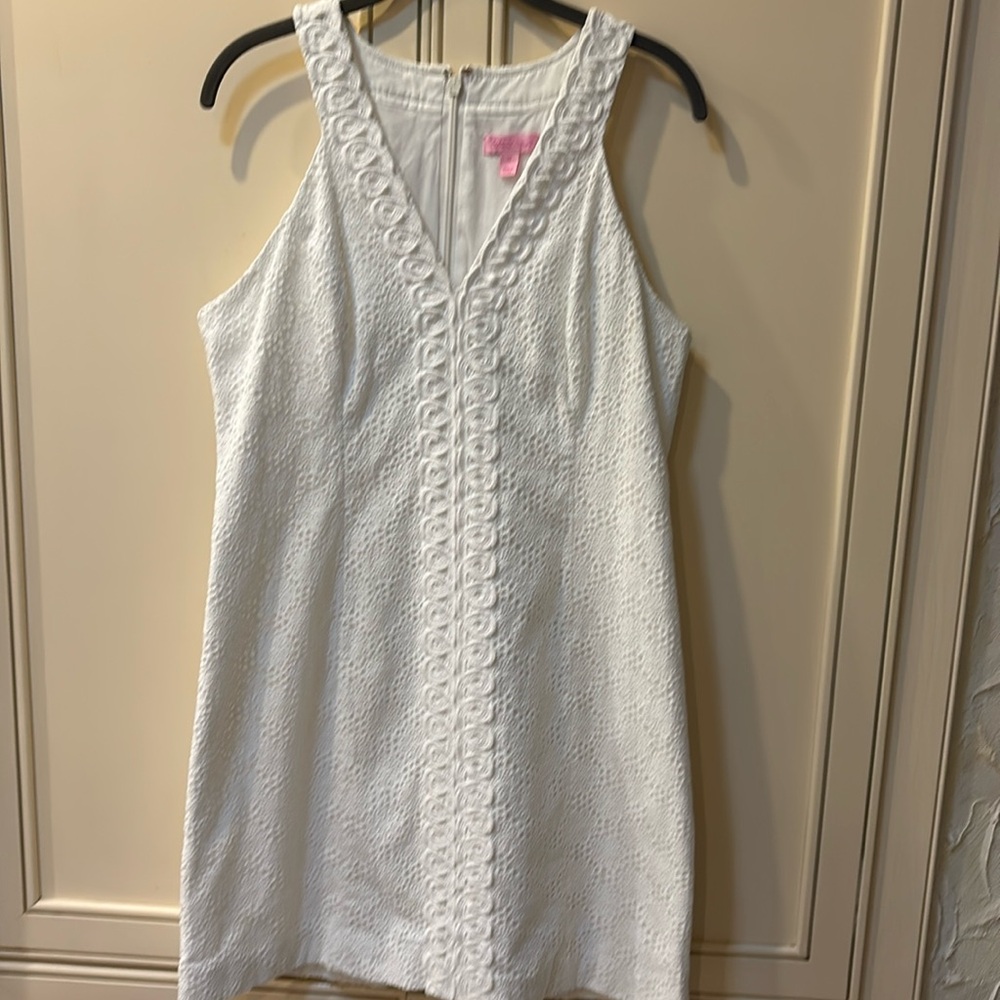 Lilly Pulitzer-Lynn dress White--Pop the Bubbly-size 12 Spotless-